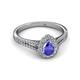 2 - Raisa Desire Pear Cut Tanzanite and Diamond Halo Engagement Ring 