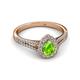 2 - Raisa Desire Pear Cut Peridot and Diamond Halo Engagement Ring 