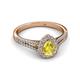 2 - Raisa Desire Pear Cut Yellow Sapphire and Diamond Halo Engagement Ring 