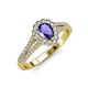 3 - Raisa Desire Pear Cut Iolite and Diamond Halo Engagement Ring 