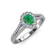 3 - Raisa Desire Pear Cut Emerald and Diamond Halo Engagement Ring 