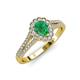 3 - Raisa Desire Pear Cut Emerald and Diamond Halo Engagement Ring 