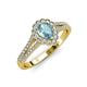 3 - Raisa Desire Pear Cut Aquamarine and Diamond Halo Engagement Ring 