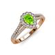 3 - Raisa Desire Pear Cut Peridot and Diamond Halo Engagement Ring 