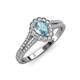3 - Raisa Desire Pear Cut Aquamarine and Diamond Halo Engagement Ring 