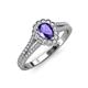 3 - Raisa Desire Pear Cut Iolite and Diamond Halo Engagement Ring 