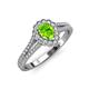3 - Raisa Desire Pear Cut Peridot and Diamond Halo Engagement Ring 