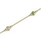 2 - Aizza (5 Stn/3mm) Petite Green Garnet and Diamond Station Bracelet 