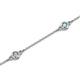 2 - Aizza (5 Stn/3mm) Petite Aquamarine and Diamond Station Bracelet 