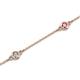 2 - Aizza (5 Stn/3mm) Petite Pink Tourmaline and Diamond Station Bracelet 