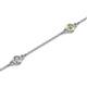 2 - Aizza (5 Stn/3mm) Petite Peridot and Diamond Station Bracelet 