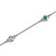 2 - Aizza (5 Stn/3mm) Petite Emerald and Diamond Station Bracelet 