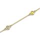 2 - Aizza (5 Stn/3mm) Petite Yellow Sapphire and Diamond Station Bracelet 