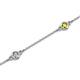 2 - Aizza (5 Stn/3mm) Petite Yellow and White Diamond Station Bracelet 