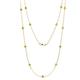 1 - Lien (13 Stn/3mm) Yellow Diamond on Cable Necklace 