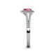 5 - Raisa Desire Pear Cut Pink Tourmaline and Diamond Halo Engagement Ring 