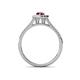 4 - Raisa Desire Pear Cut Rhodolite Garnet and Diamond Halo Engagement Ring 