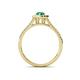 4 - Raisa Desire Pear Cut Emerald and Diamond Halo Engagement Ring 