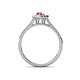 4 - Raisa Desire Pear Cut Pink Tourmaline and Diamond Halo Engagement Ring 