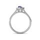 4 - Raisa Desire Pear Cut Iolite and Diamond Halo Engagement Ring 