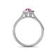 4 - Raisa Desire Pear Cut Pink Sapphire and Diamond Halo Engagement Ring 