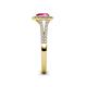 5 - Raisa Desire Pear Cut Pink Sapphire and Diamond Halo Engagement Ring 