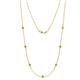 Salina (7 Stn/3mm) Yellow Diamond on Cable Necklace 