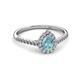 2 - Alba Desire Pear Cut Aquamarine and Diamond Halo Engagement Ring 