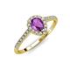 3 - Alba Desire Pear Cut Amethyst and Diamond Halo Engagement Ring 