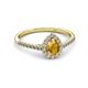 2 - Alba Desire Pear Cut Citrine and Diamond Halo Engagement Ring 