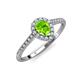 3 - Alba Desire Pear Cut Peridot and Diamond Halo Engagement Ring 