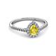 2 - Alba Desire Pear Cut Yellow Sapphire and Diamond Halo Engagement Ring 