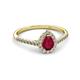 2 - Alba Desire Pear Cut Ruby and Diamond Halo Engagement Ring 