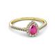 2 - Alba Desire Pear Cut Pink Sapphire and Diamond Halo Engagement Ring 