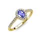 3 - Alba Desire Pear Cut Tanzanite and Diamond Halo Engagement Ring 