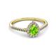 2 - Alba Desire Pear Cut Peridot and Diamond Halo Engagement Ring 