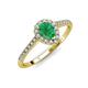 3 - Alba Desire Pear Cut Emerald and Diamond Halo Engagement Ring 
