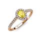 3 - Alba Desire Pear Cut Yellow Sapphire and Diamond Halo Engagement Ring 