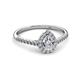 2 - Alba Desire Pear Cut Diamond Halo Engagement Ring 