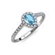 3 - Alba Desire Pear Cut Blue Topaz and Diamond Halo Engagement Ring 