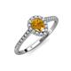 3 - Alba Desire Pear Cut Citrine and Diamond Halo Engagement Ring 