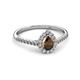 2 - Alba Desire Pear Cut Smoky Quartz and Diamond Halo Engagement Ring 