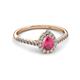 2 - Alba Desire Pear Cut Pink Tourmaline and Diamond Halo Engagement Ring 