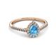 2 - Alba Desire Pear Cut Blue Topaz and Diamond Halo Engagement Ring 