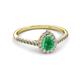2 - Alba Desire Pear Cut Emerald and Diamond Halo Engagement Ring 