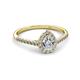 2 - Alba Desire Pear Cut Diamond Halo Engagement Ring 