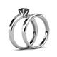 4 - Merlyn Classic Black and White Diamond Bridal Set Ring 