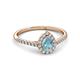 2 - Arella Desire Pear Cut Aquamarine and Diamond Halo Engagement Ring 