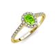 3 - Arella Desire Pear Cut Peridot and Diamond Halo Engagement Ring 