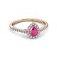 2 - Arella Desire Pear Cut Pink Sapphire and Diamond Halo Engagement Ring 
